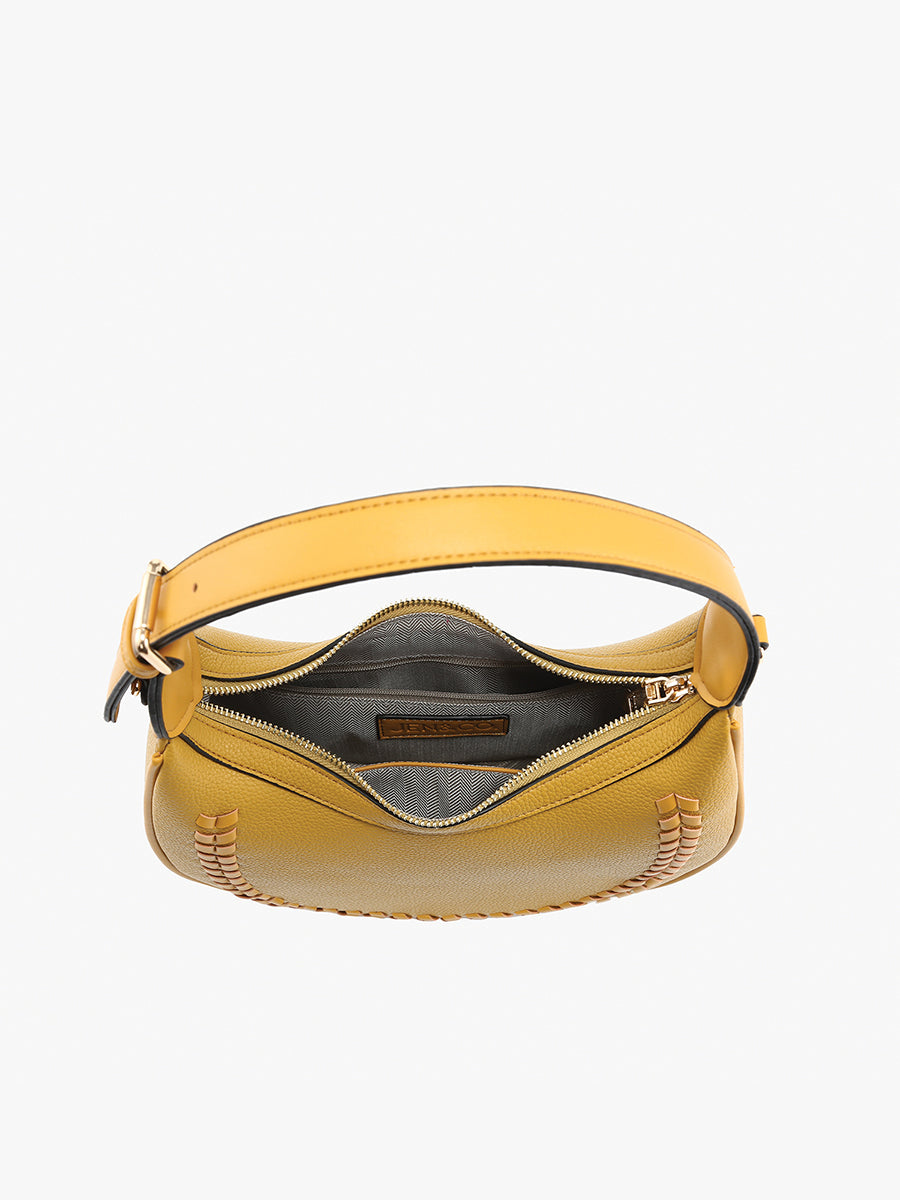 Tristan Vegan Whipstitch Shoulder Bag - Jen & Co. vegan handbag