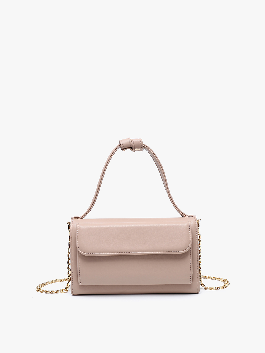 Honey Vegan Rect Chain Crossbody Mauve - Jen & Co. vegan handbag
