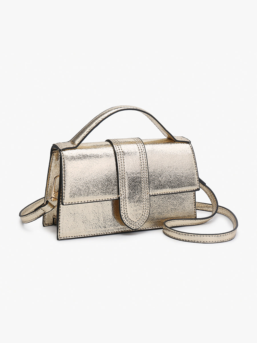 Capri Vegan Metallic Clutch