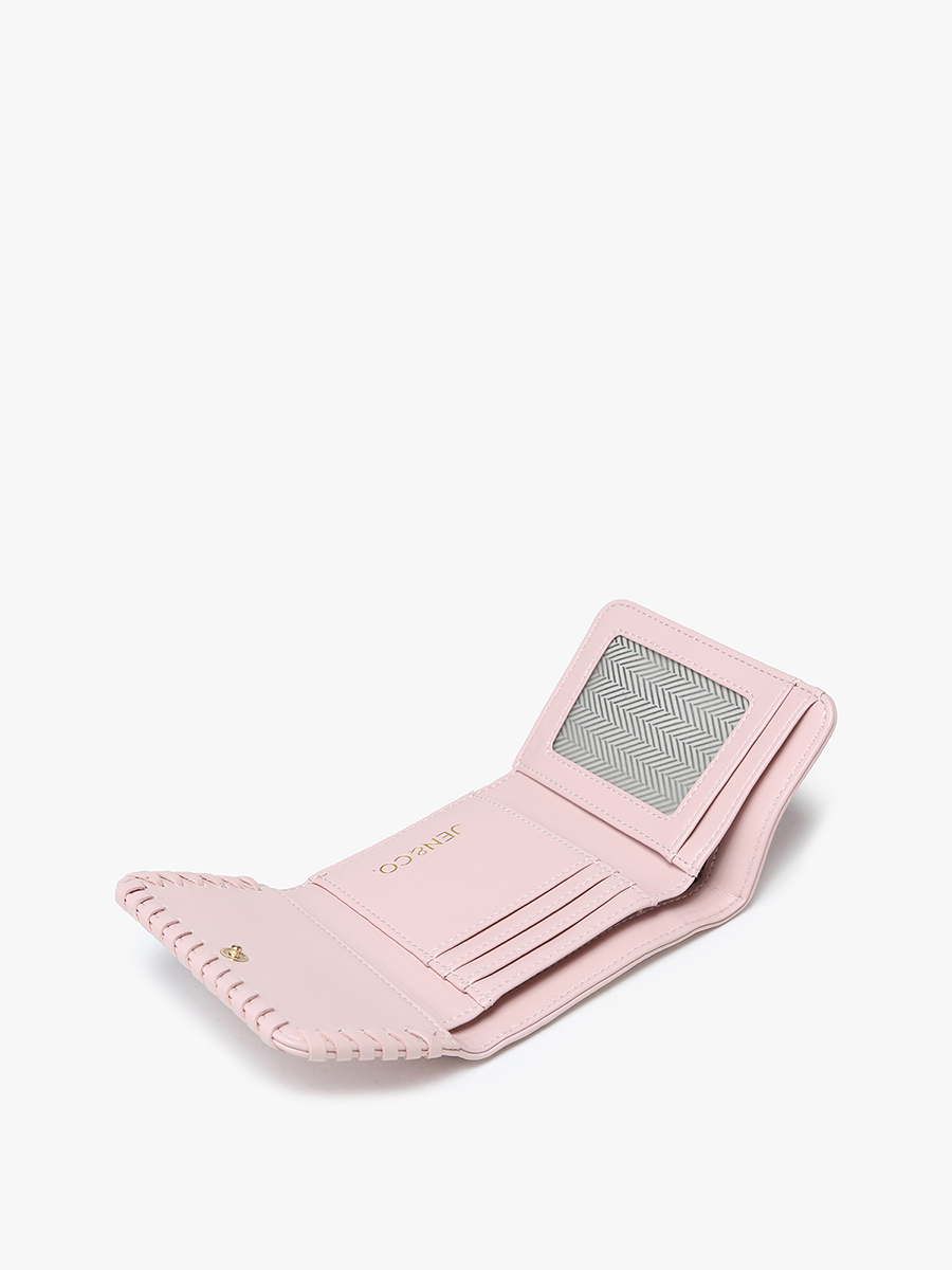 Logan Vegan Whipstitch Wallet in - Jen & Co. vegan handbag