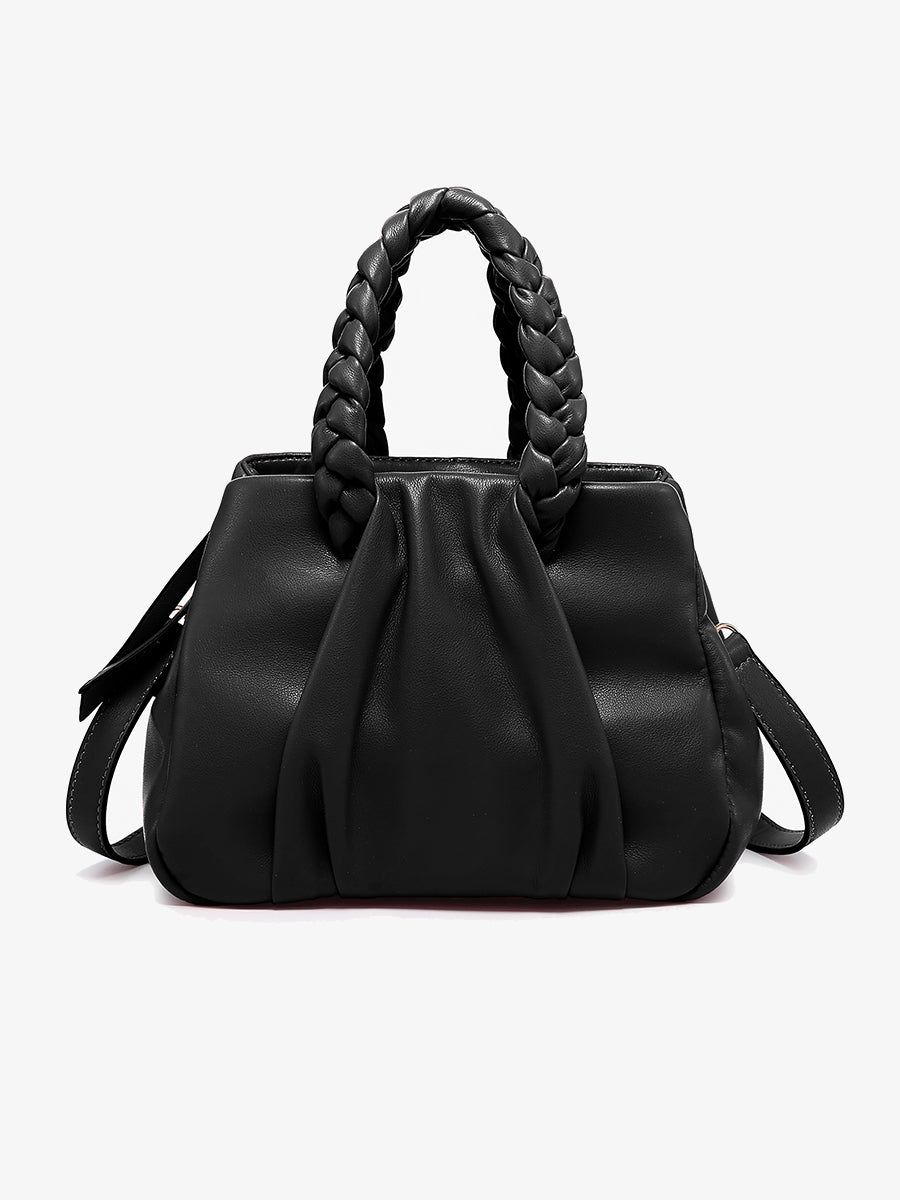 Candace Vegan Satchel Black - Jen & Co. vegan handbag