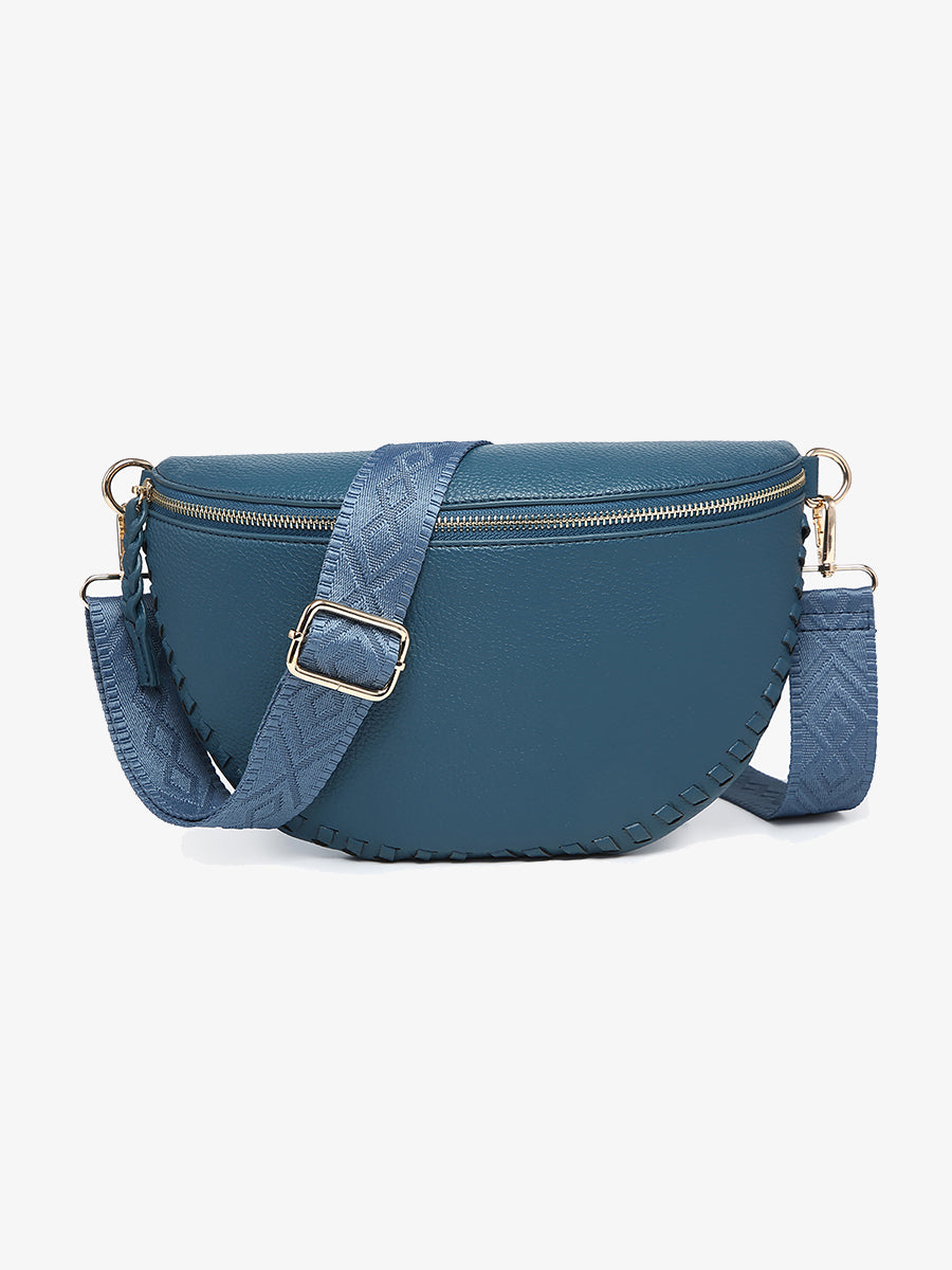 Janae Vegan Crossbody/Sling Bag Prussian Blue - Jen & Co. vegan handbag
