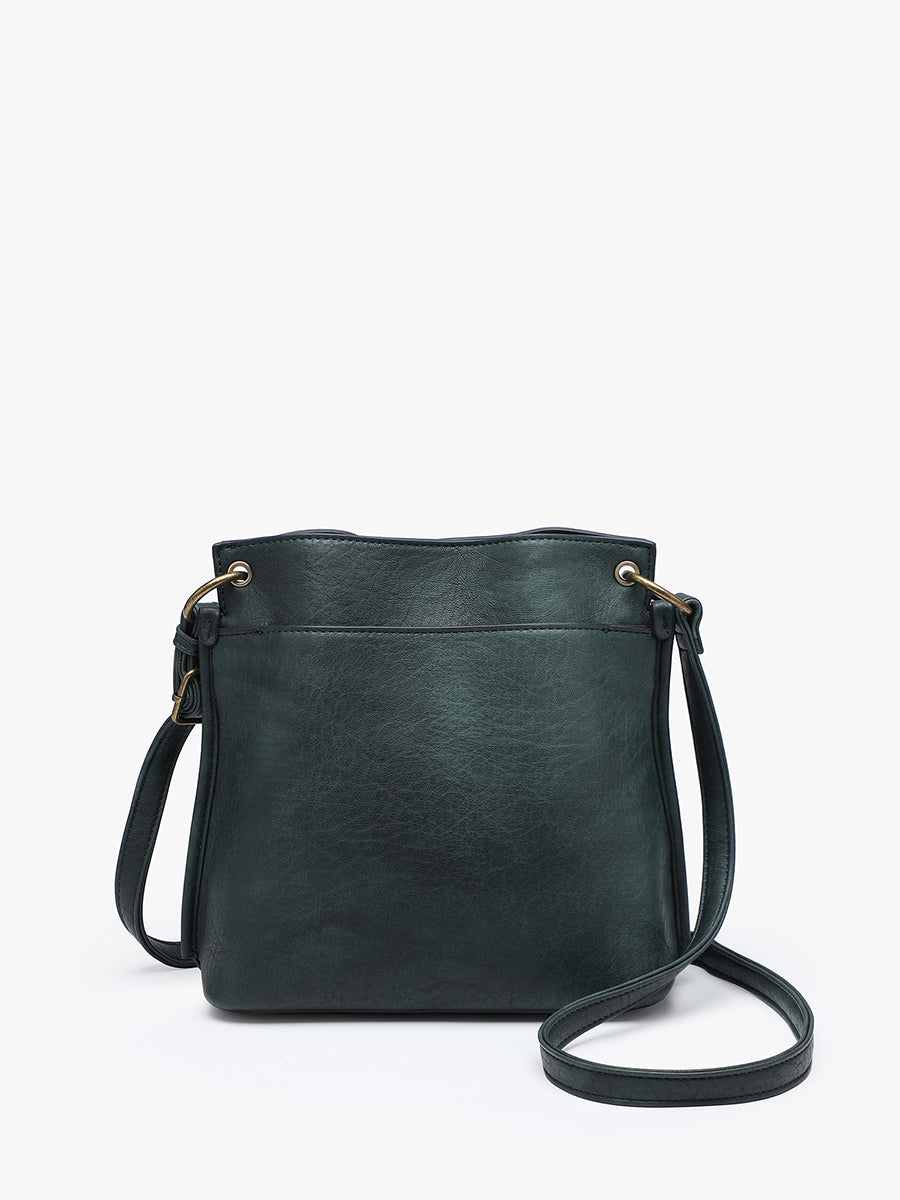 Sutton Vegan Crossbody Dark Forest Green - Jen & Co. vegan handbag