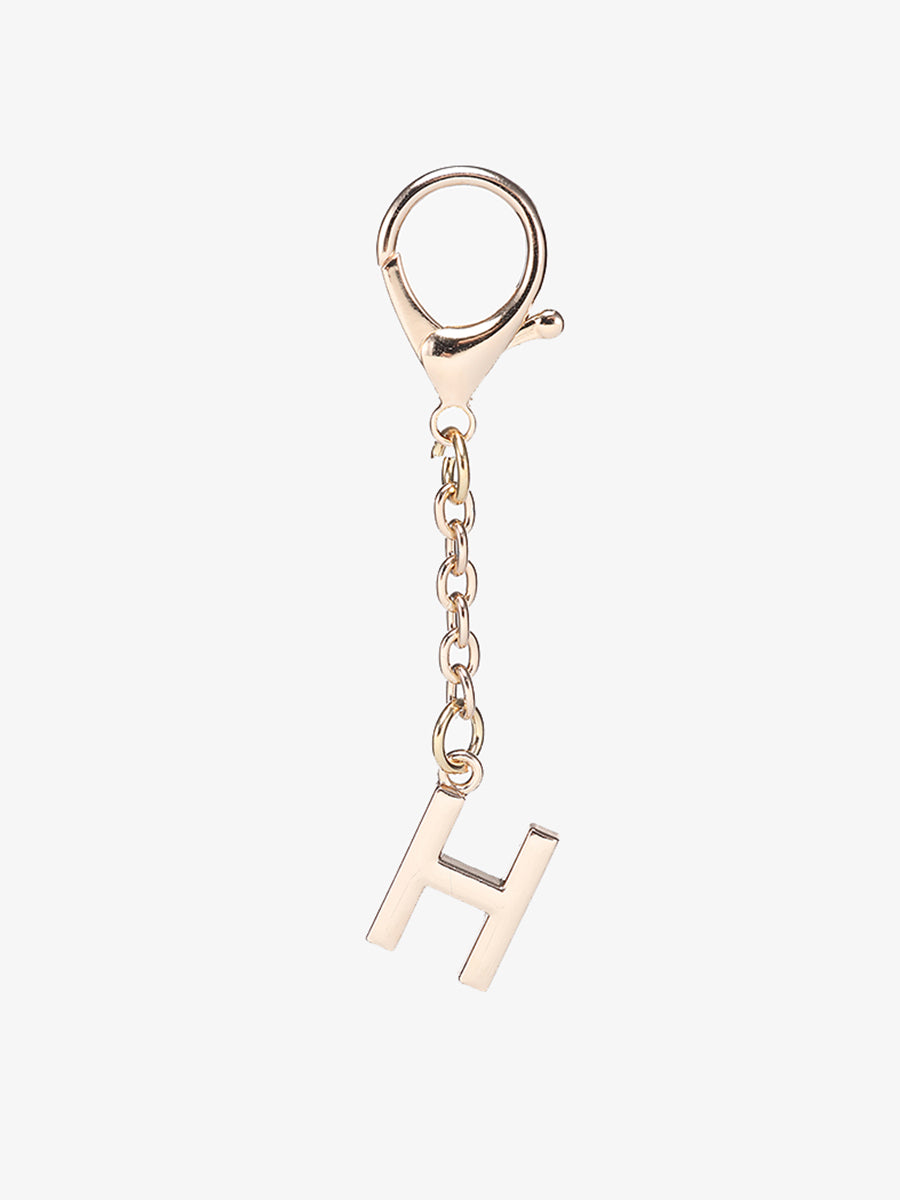 Letter Bag Charm Metal H - Jen & Co. vegan handbag