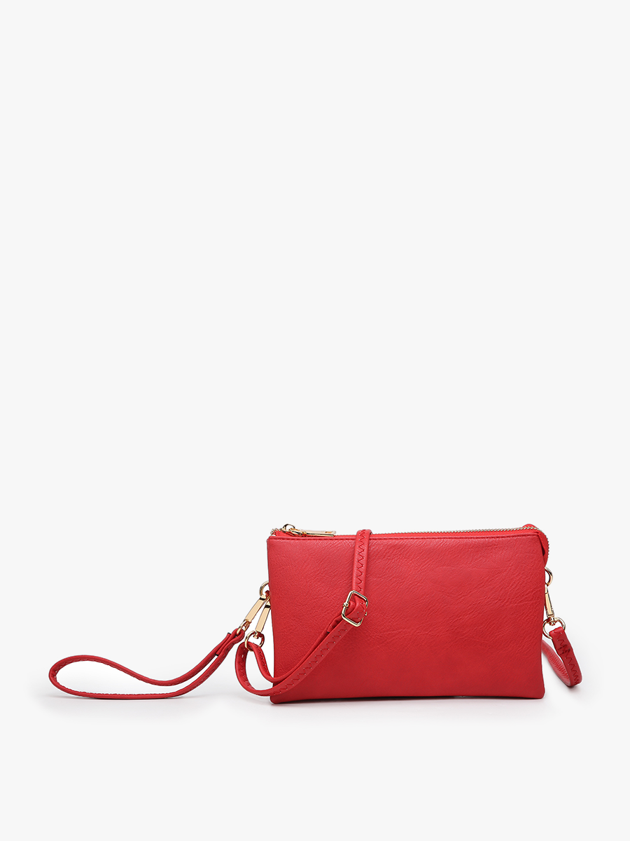 Riley Vegan Crossbody in Red - Jen & Co. vegan handbag