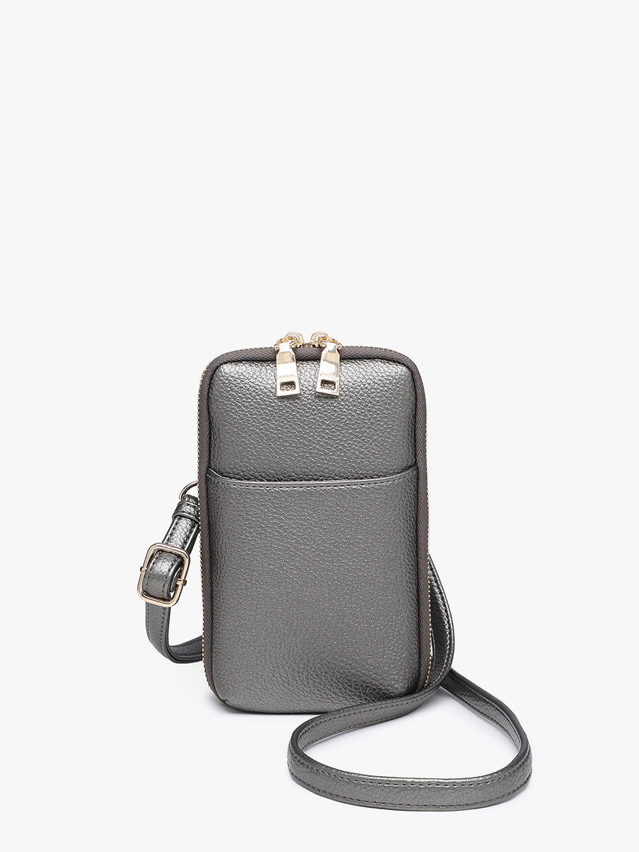 Payton Vegan Crossbody Pewter - Jen & Co. vegan handbag