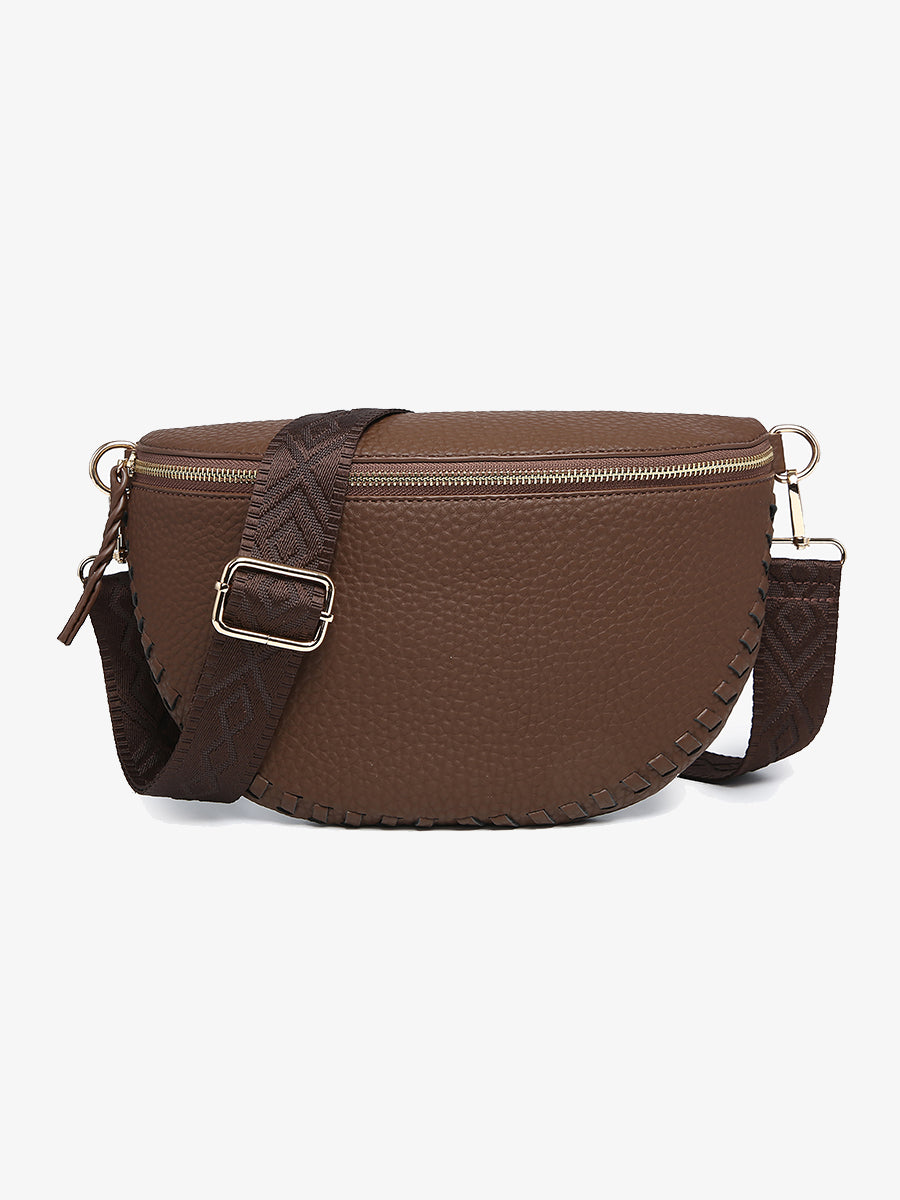 Janae Vegan Crossbody/Sling Bag Dark Brown - Jen & Co. vegan handbag