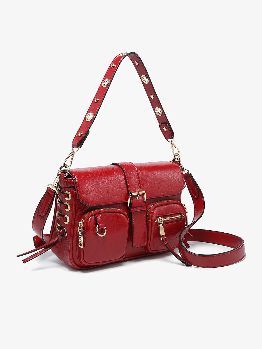 Valerie Vegan Gloss Shoulder Bag