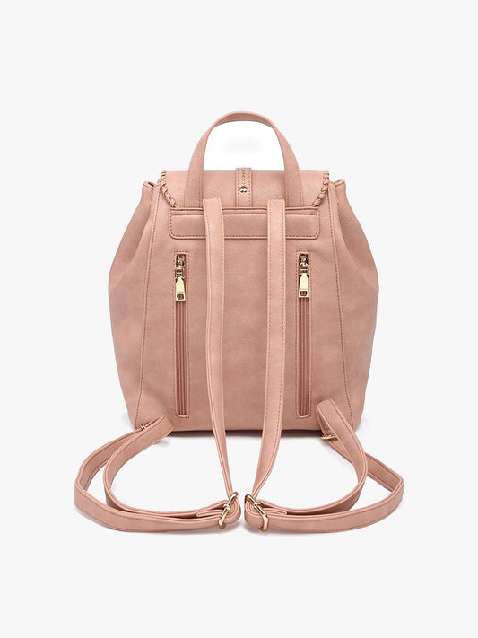 Olive Vegan Studded Backpack