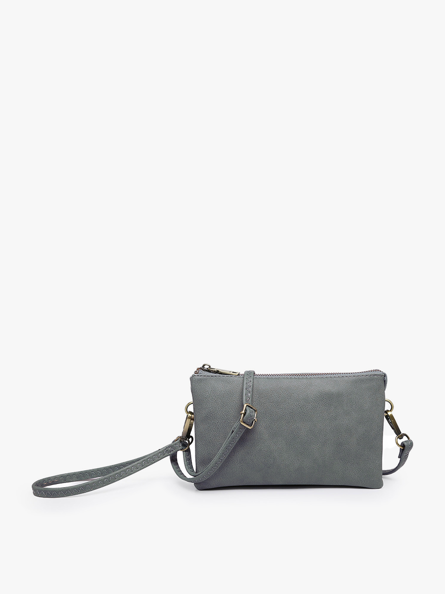 Riley Vegan Crossbody in Earth Grey - Jen & Co. vegan handbag