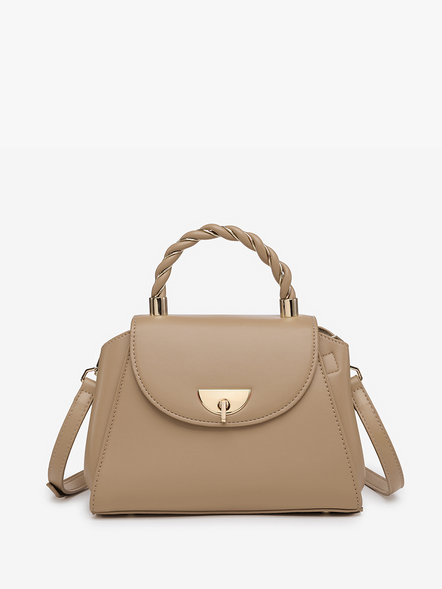 Clarke Vegan Twist Lock Satchel