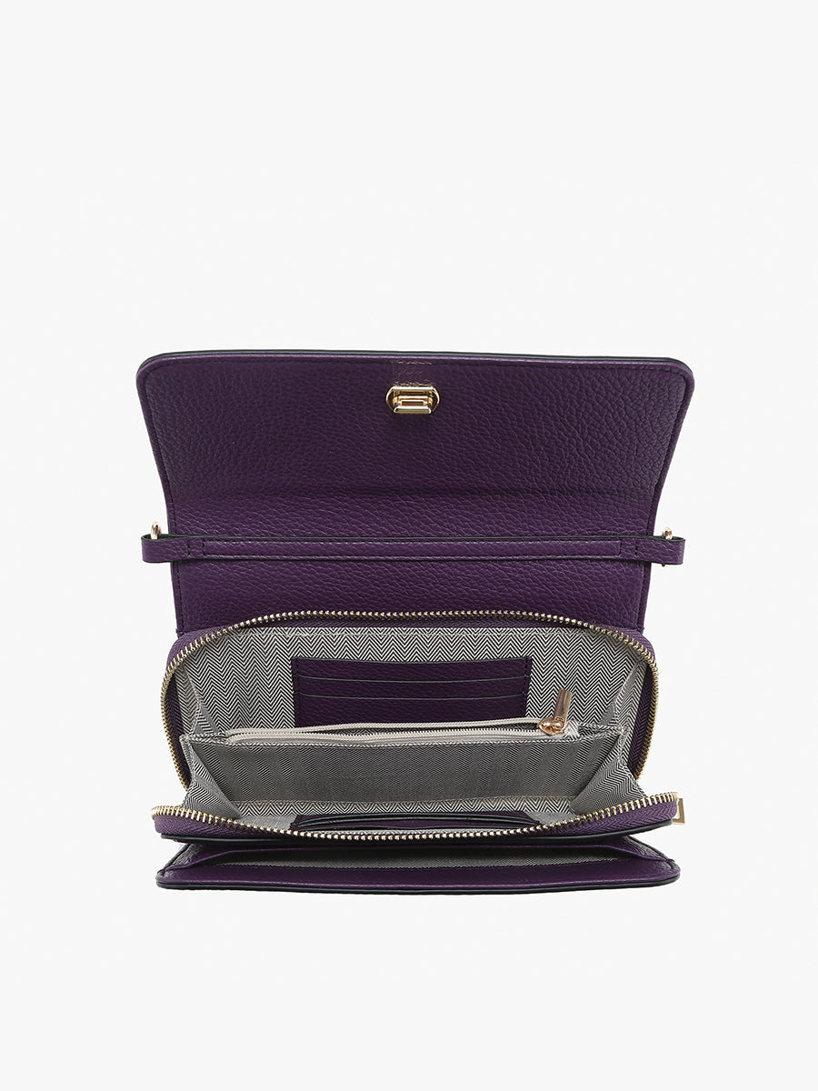 Lauryn Vegan Push-Lock Crossbody - Jen & Co. vegan handbag