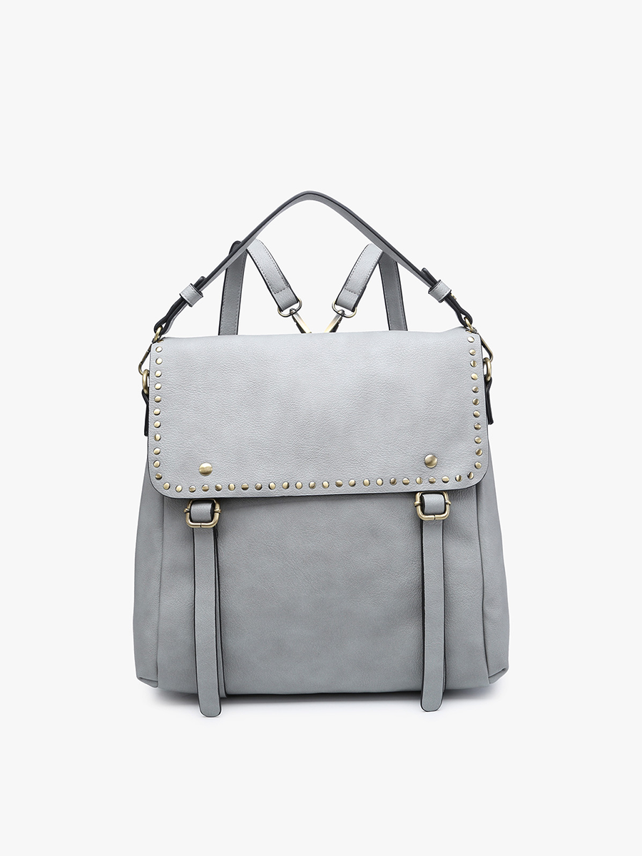 backpack purse leather grey Women's Purses, 17.25 Width Grey Genuine Leather Backpack