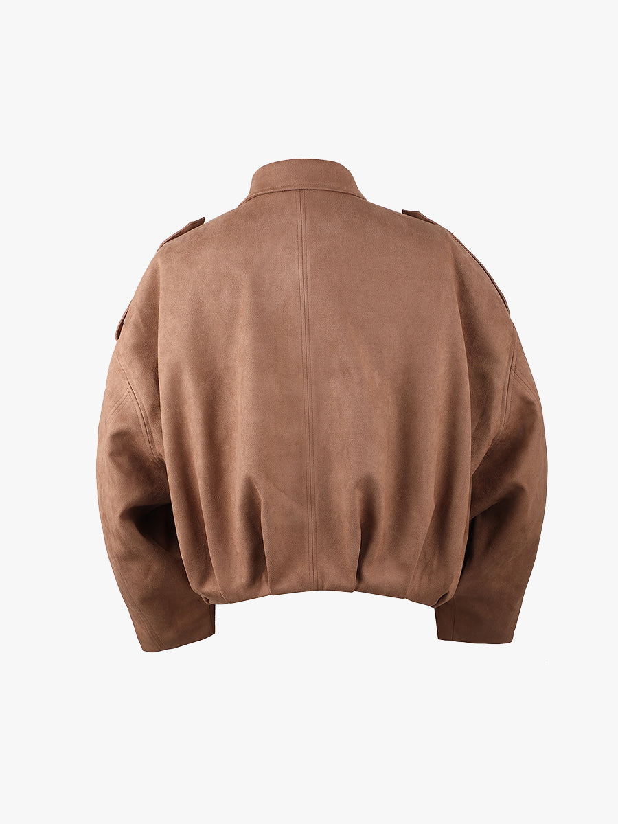 Lora Faux Suede Jacket - Jen & Co. vegan handbag