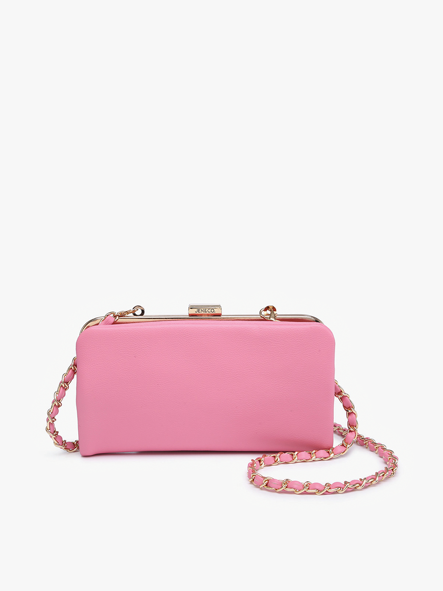 Sue Vegan Wallet Pouch in Bubblegum - Jen & Co. vegan handbag