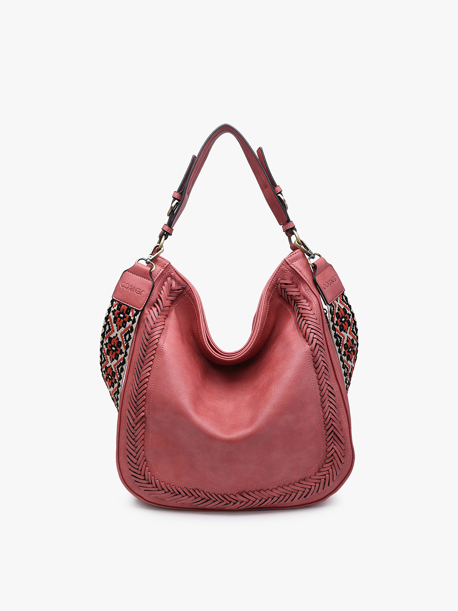 Aris Vegan Hobo in Terracotta - Jen & Co. vegan handbag