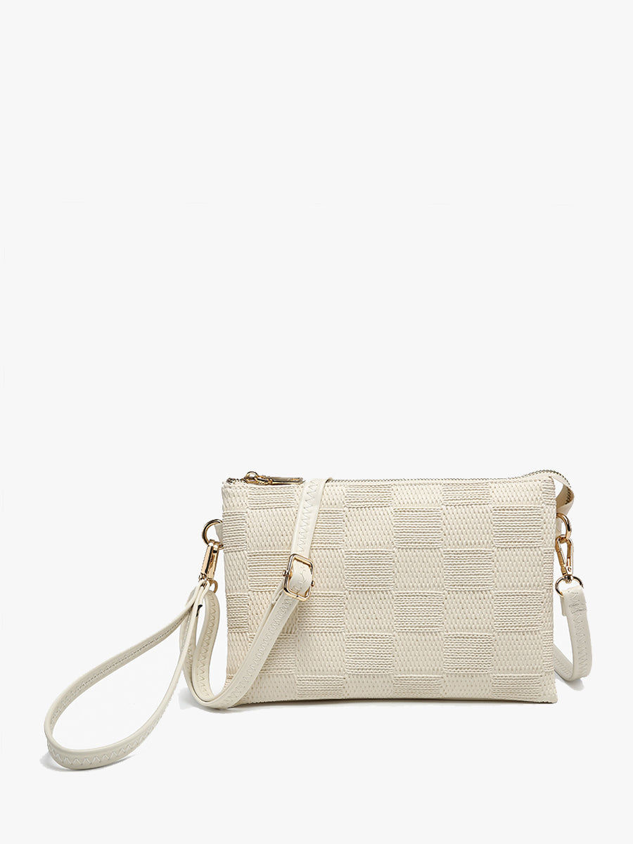 Izzy Vegan Large Checker Crossbody