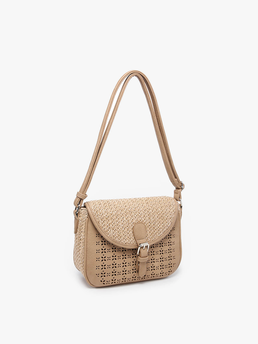 Carolina Vegan Lasercut Crossbody in - Jen & Co. vegan handbag