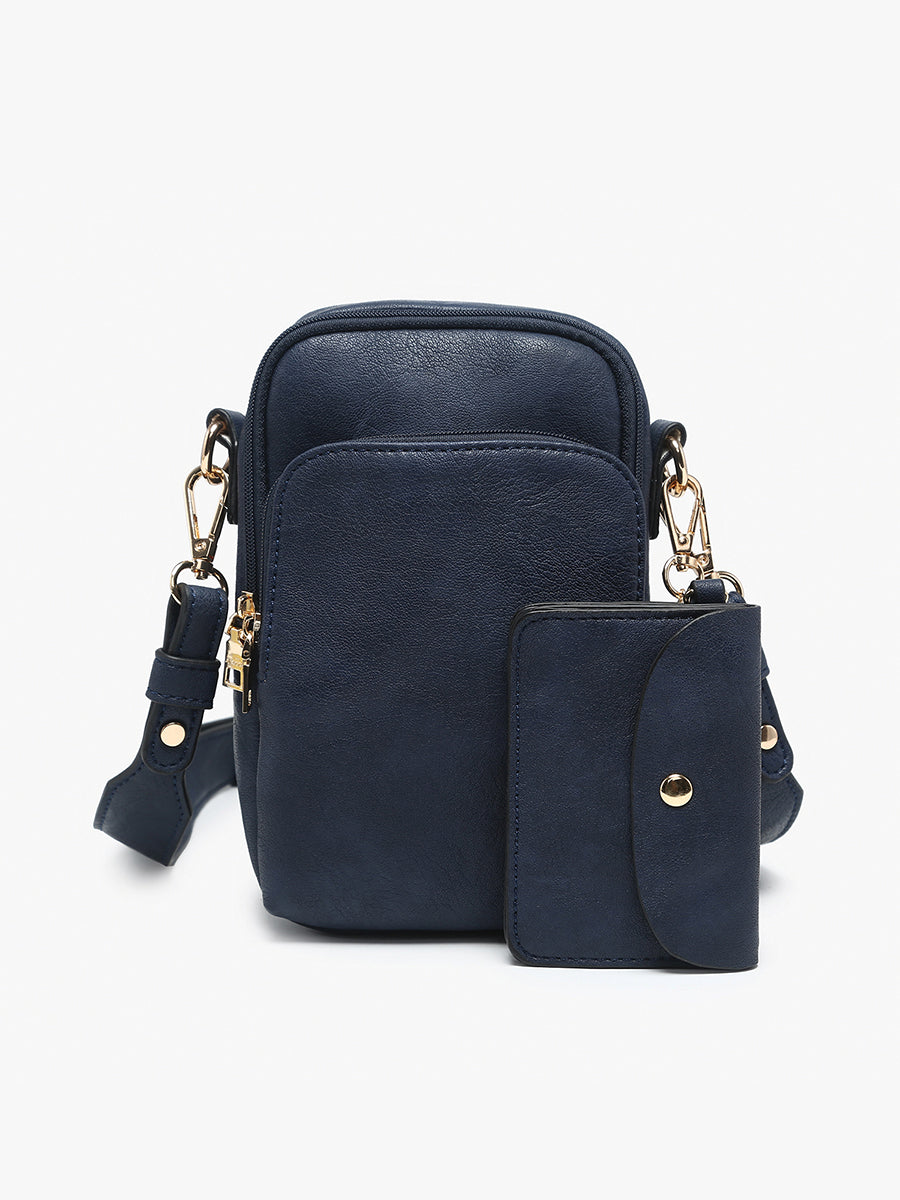 Parker Vegan Crossbody Navy - Jen & Co. vegan handbag