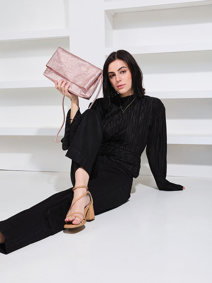 Lana Glitter Crossbody in - Jen & Co. vegan handbag