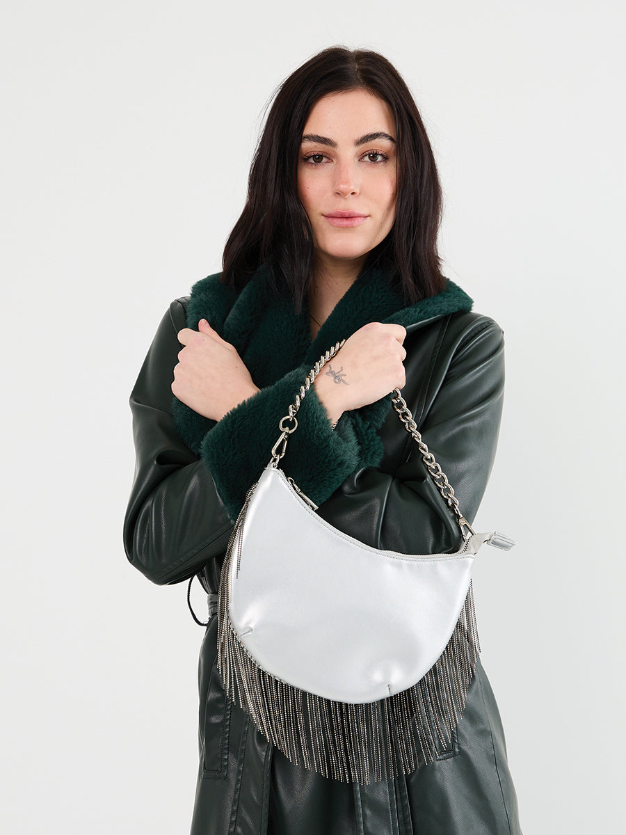 Juna Vegan Fringe Crossbody in - Jen & Co. vegan handbag