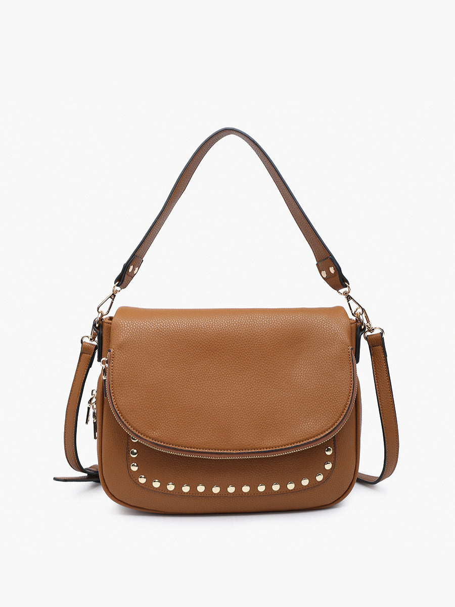 Monet Vegan Grommet Saddle Bag
