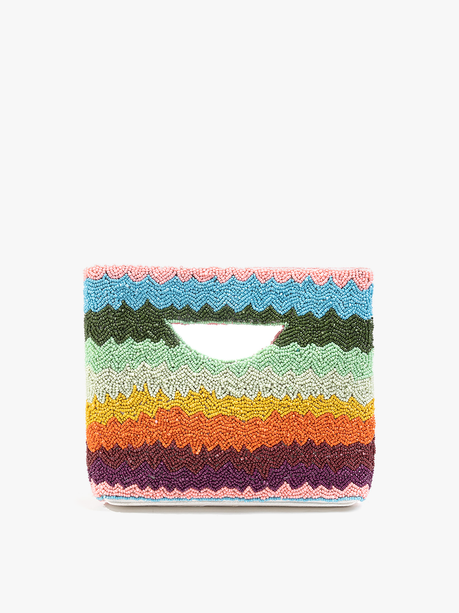 Saylor Clutch Rainbow - Jen & Co. vegan handbag
