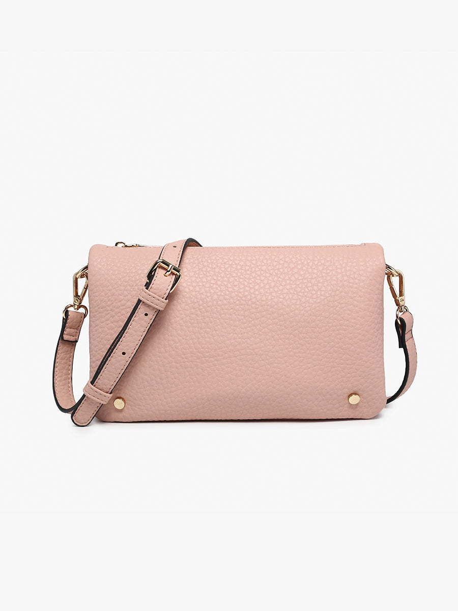 Phiona Vegan Stud Crossbody Mauve - Jen & Co. vegan handbag