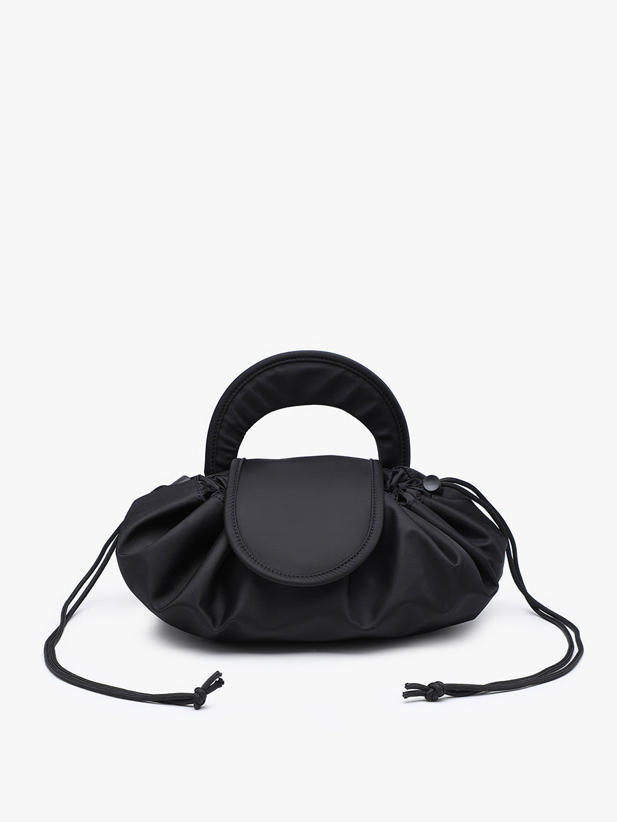Amina Vegan Cosmetic Bag Black - Jen & Co. vegan handbag