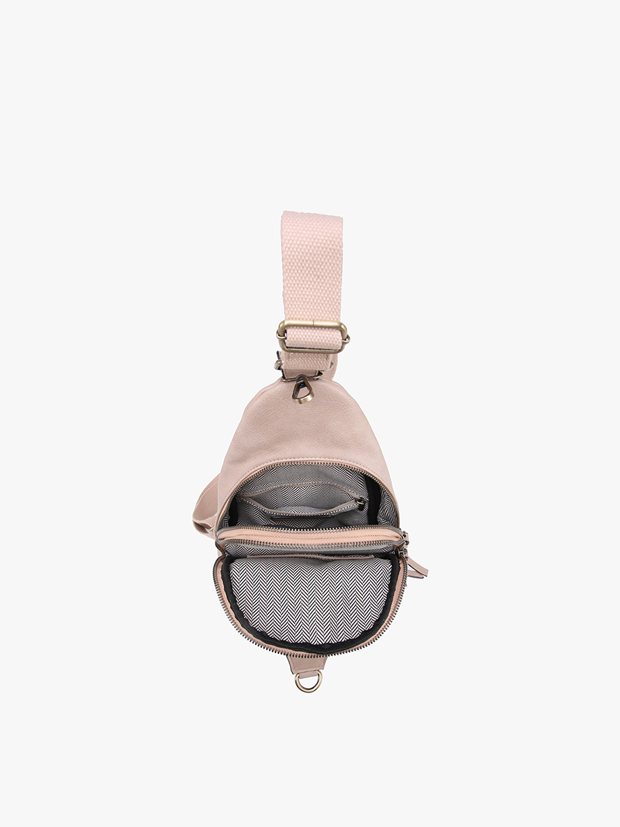 Nikki Vegan Suede Sling Bag - Jen & Co. vegan handbag