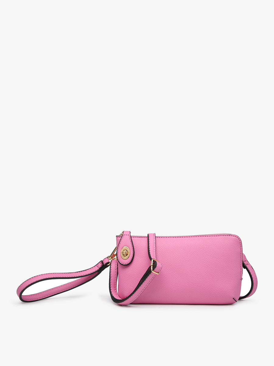Kendall Vegan Crossbody in Bubblegum - Jen & Co. vegan handbag