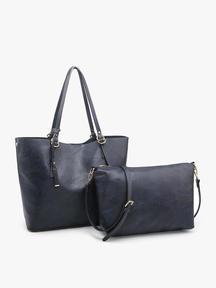 Iris Vegan Tote Navy - Jen & Co. vegan handbag