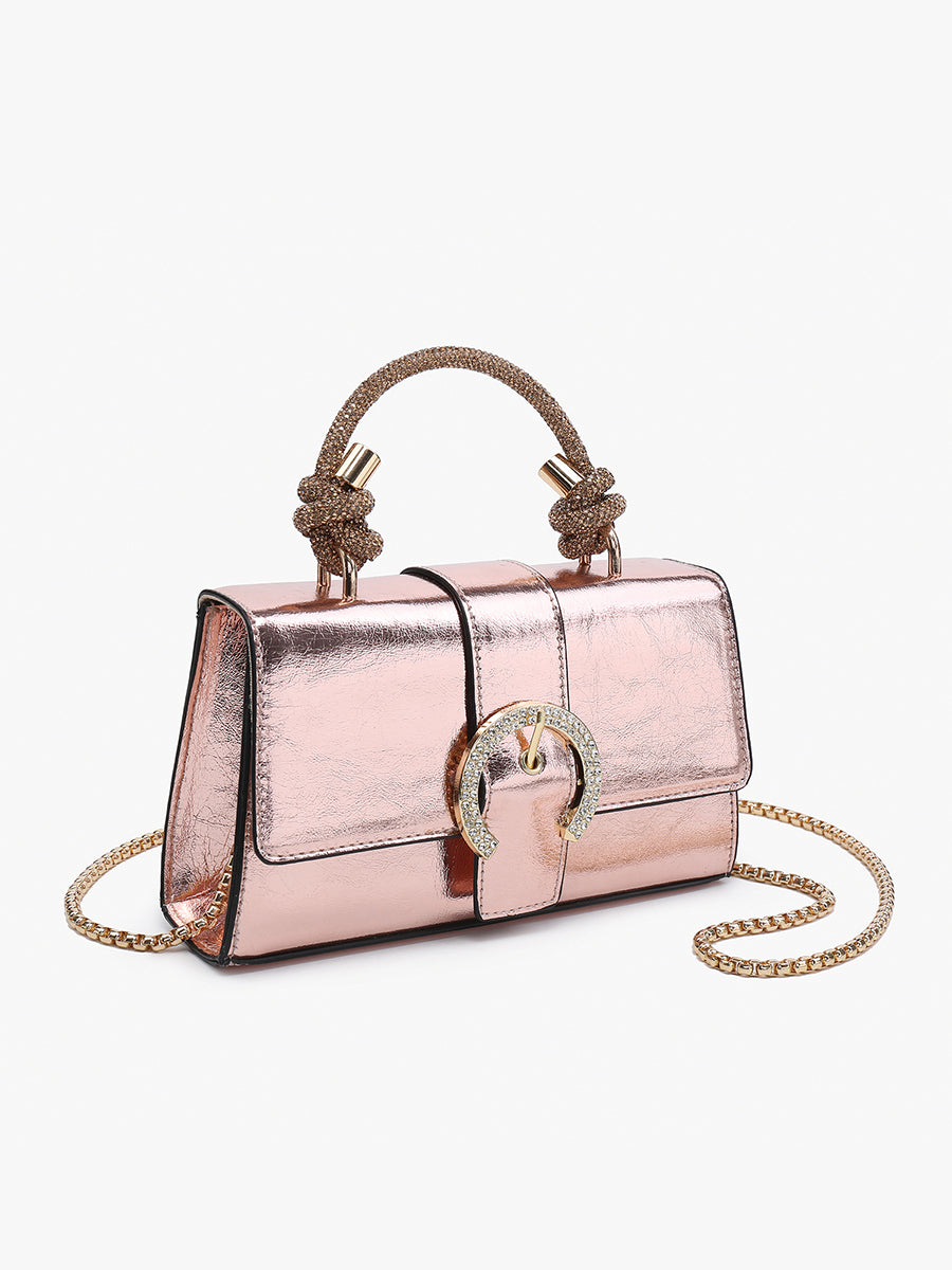 Brielle Vegan Metallic Clutch