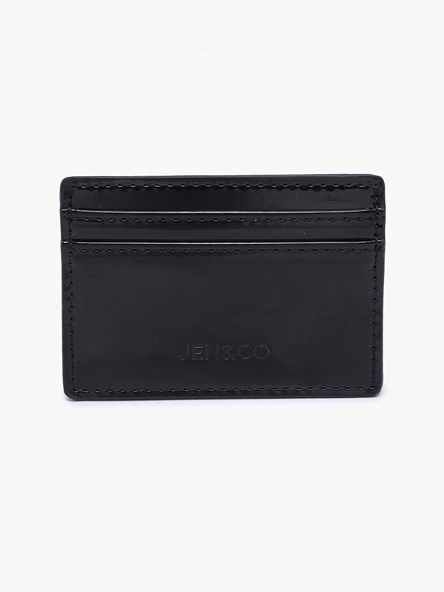 Charlee Vegan Small Wallet Black - Jen & Co. vegan handbag