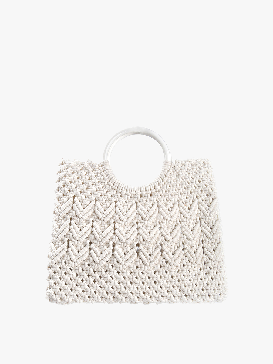 Dot Macrame Satchel
