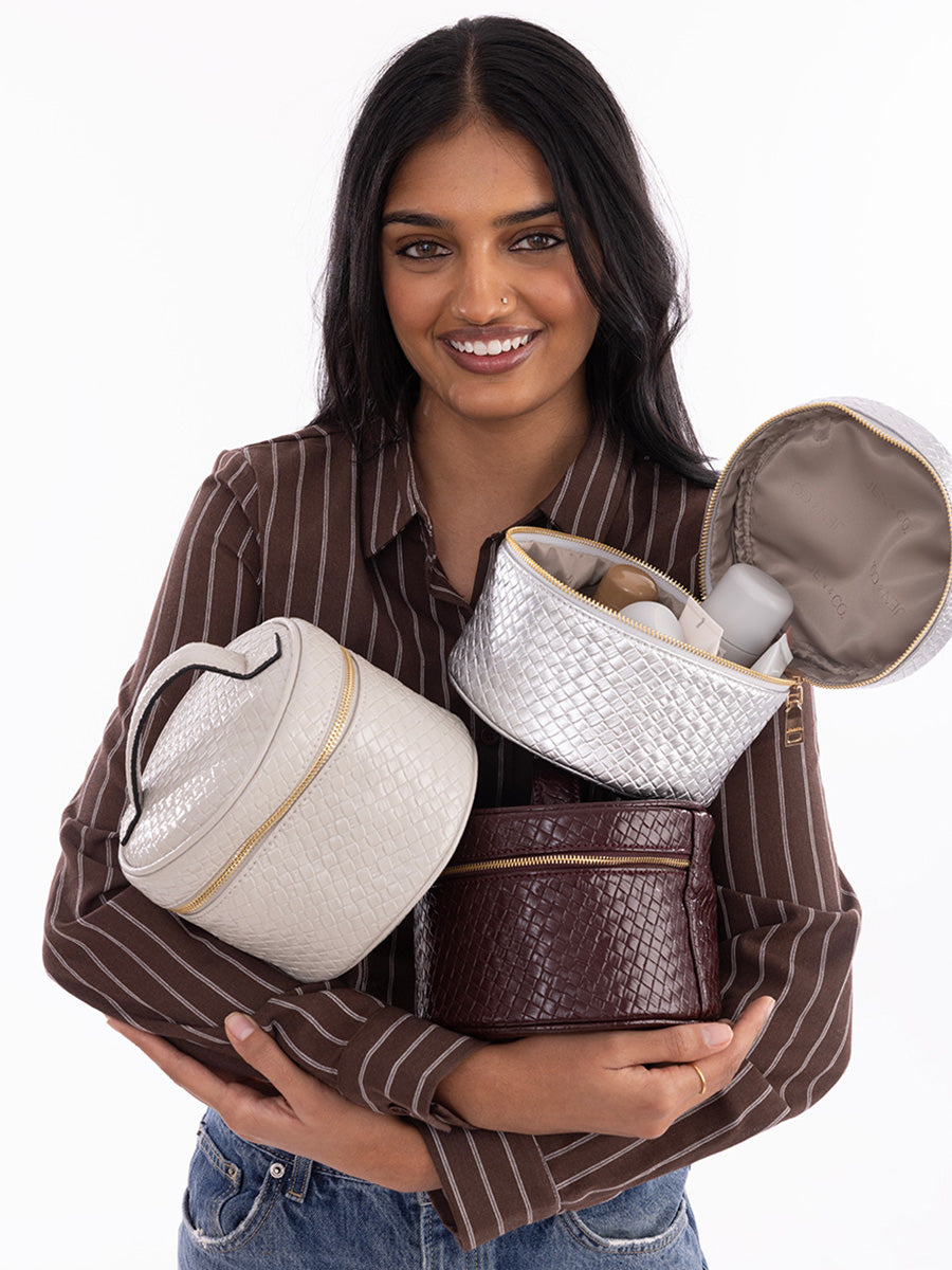 Marianna Vegan Cosmetic Bag - Jen & Co. vegan handbag