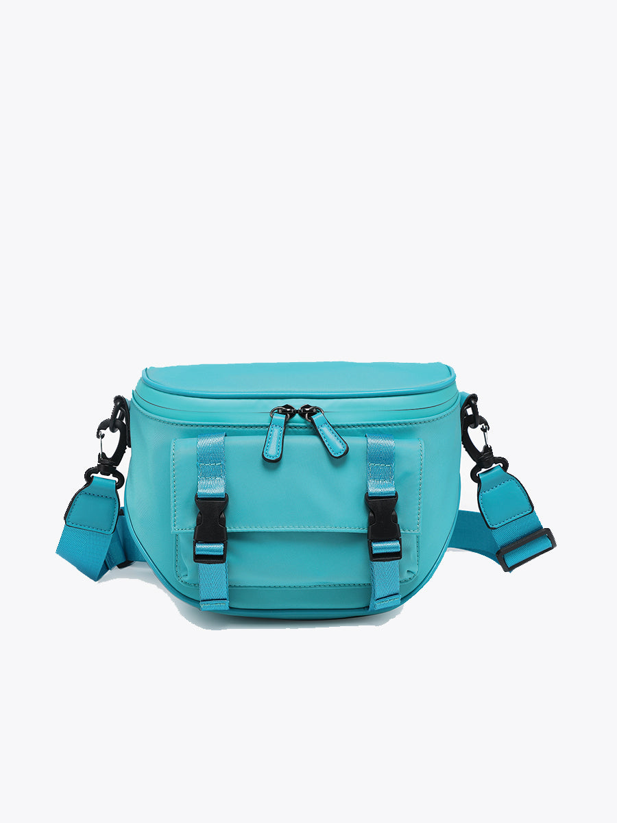 Tatiana Camera Bag Teal - Jen & Co. vegan handbag