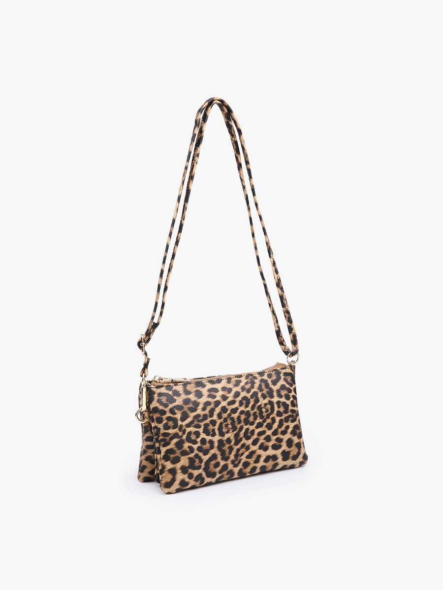 Riley Vegan Leopard Crossbody in - Jen & Co. vegan handbag