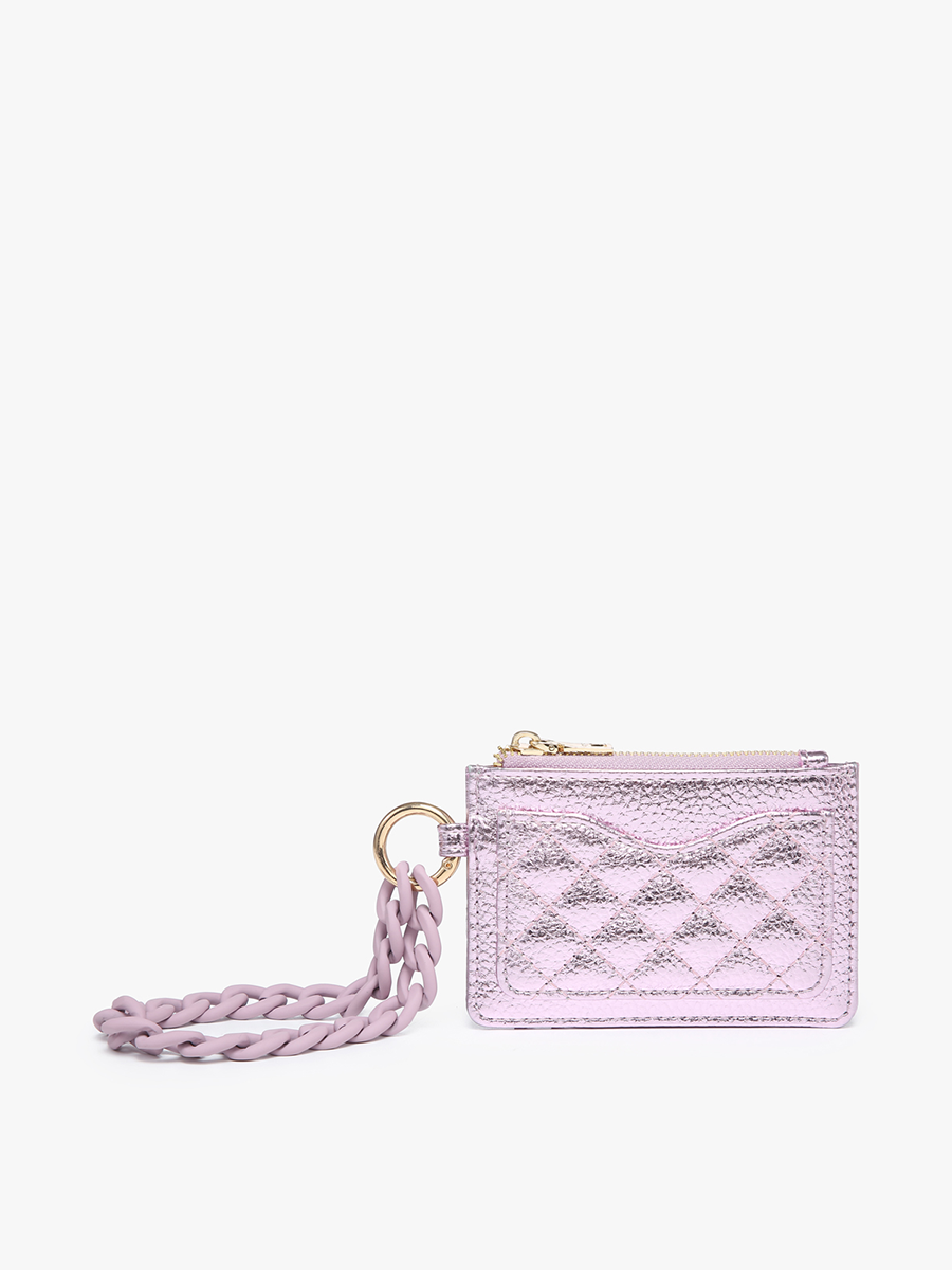 Rhodes Vegan Quilted Bangle in Cupid - Jen & Co. vegan handbag