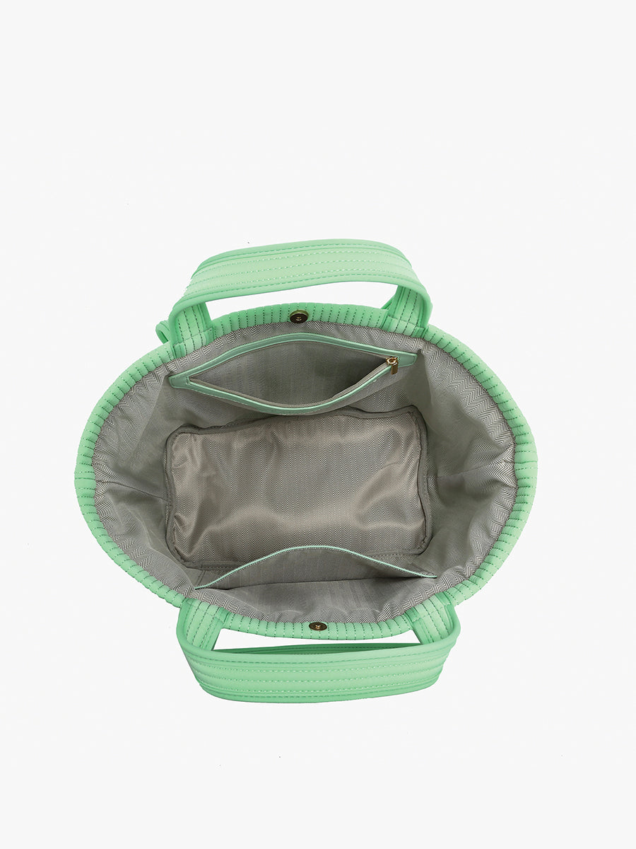 Marilyn Vegan Quilted Tote - Jen & Co. vegan handbag