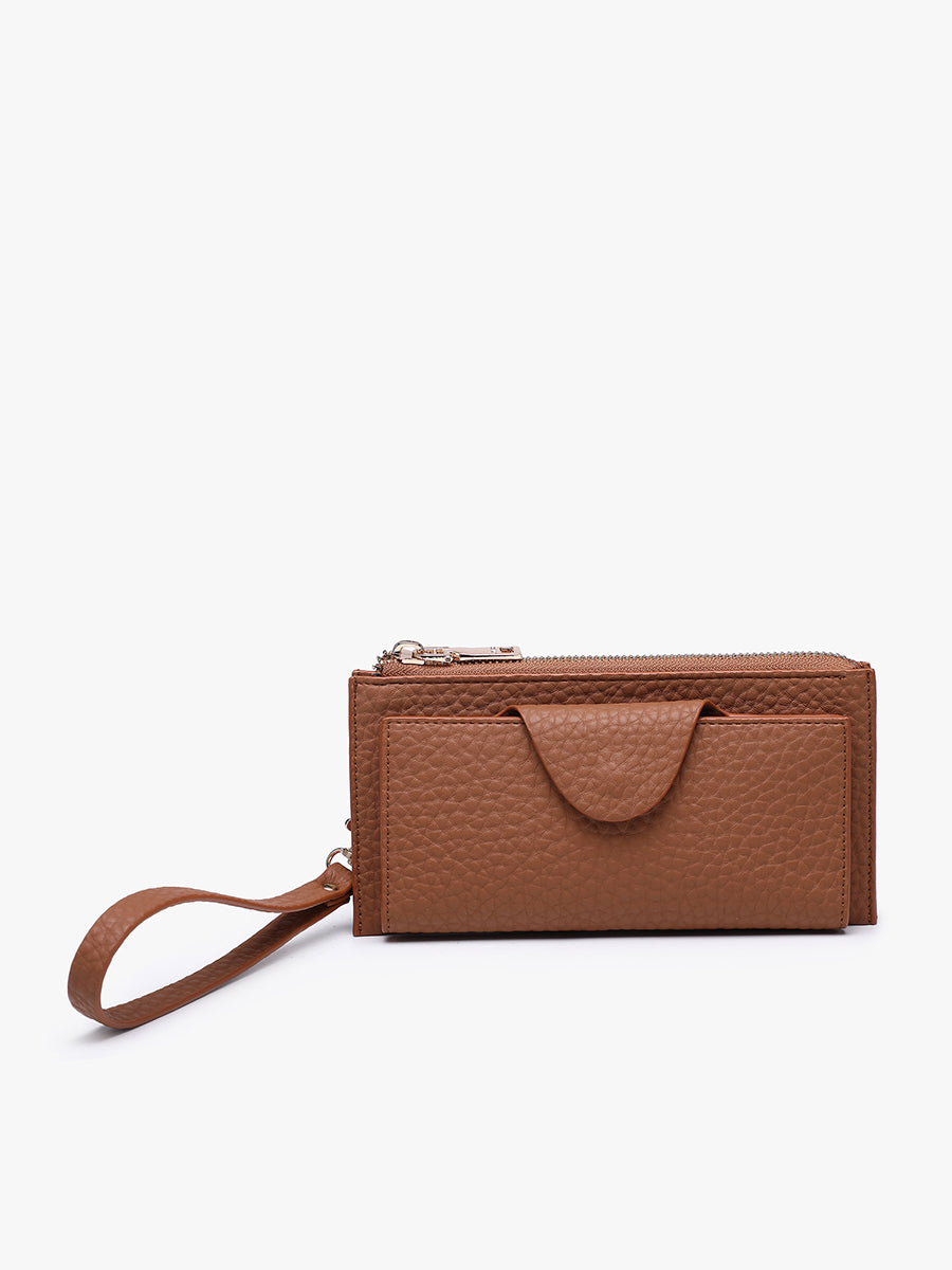 Kyla Vegan RFID Wallet Mocha - Jen & Co. vegan handbag