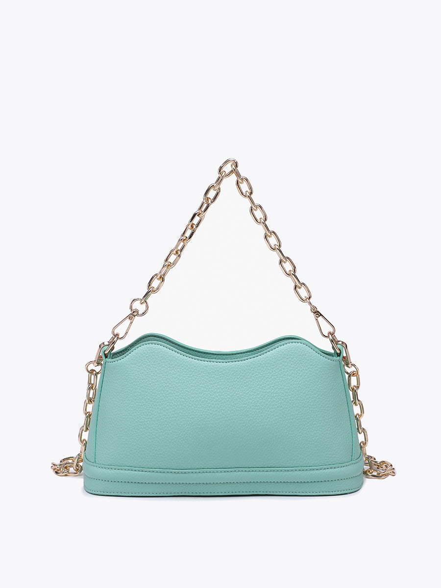 Griselda Vegan Curvy Crossbody Seafoam - Jen & Co. vegan handbag
