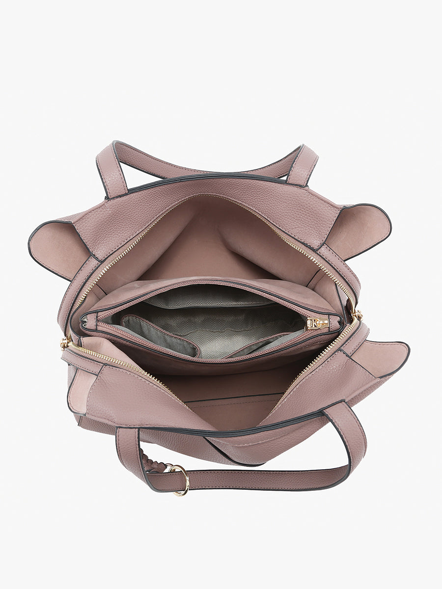 Hunter Vegan Distressed Tote - Jen & Co. vegan handbag