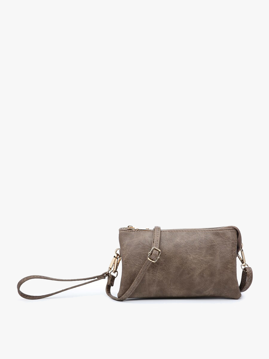 Riley Vegan Crossbody in Chocolate - Jen & Co. vegan handbag