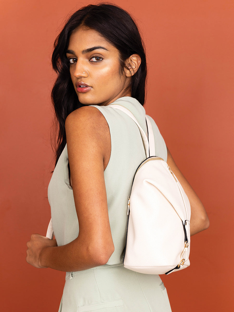 Linnette Vegan Foldover Backpack - Jen & Co. vegan handbag