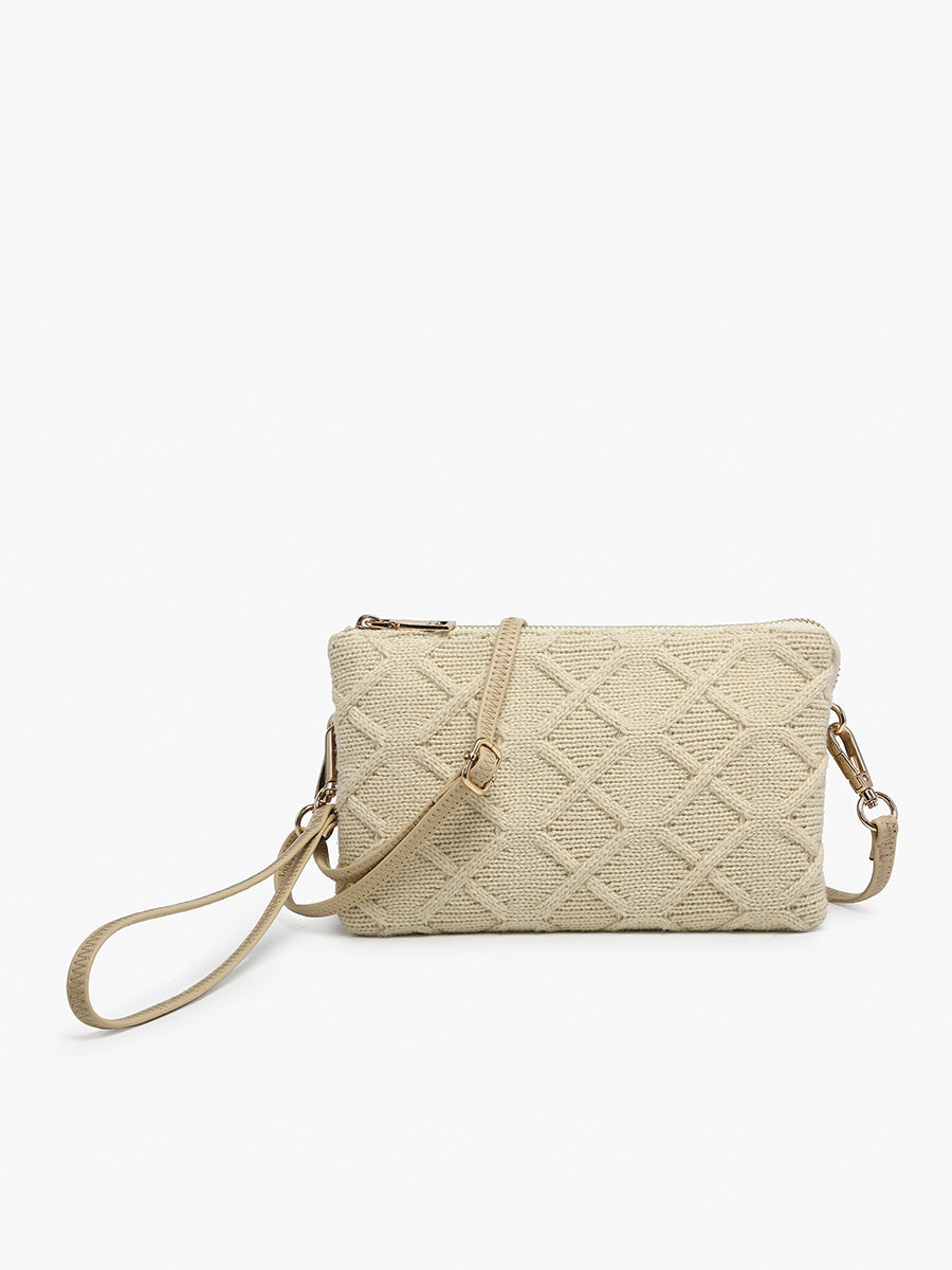 Riley Sweater Crossbody Beige - Jen & Co. vegan handbag