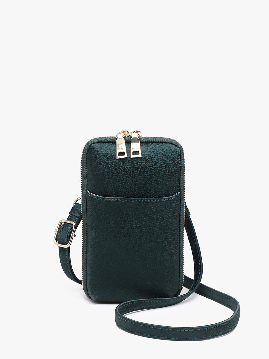 Payton Vegan Crossbody Dark Emerald - Jen & Co. vegan handbag