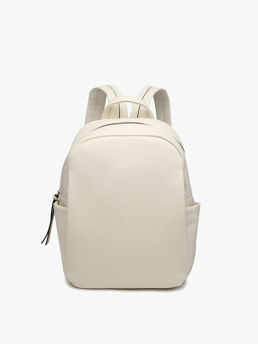 Alice Vegan Pocket Backpack Ivory - Jen & Co. vegan handbag