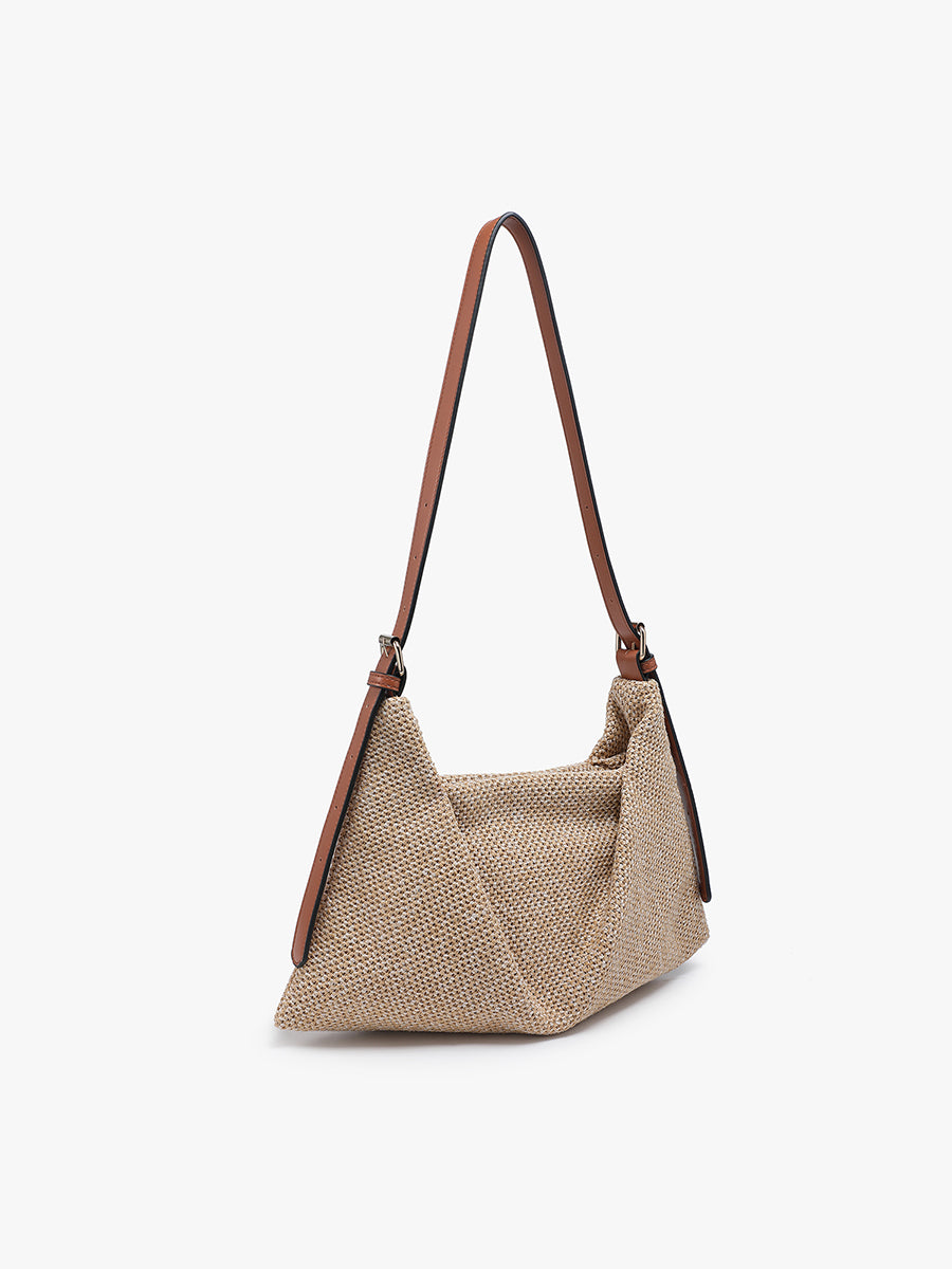 Samantha Vegan Woven Shoulder Bag