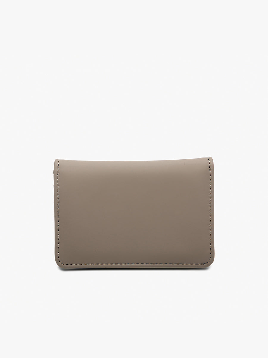 Evie Vegan Bifold Wallet in Grey - Jen & Co. vegan handbag